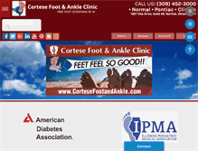 Tablet Screenshot of cortesefootandankle.com